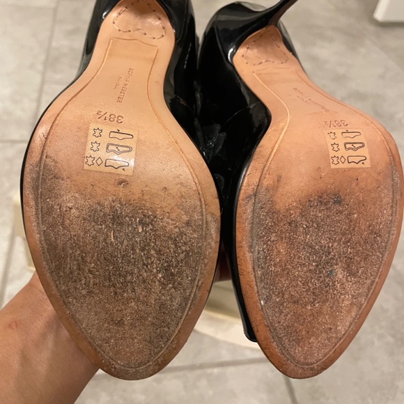 SOPHIA WEBSTER Felice Embellished Mesh Black Patent-Leather Ankle Boot S… - Picture 6 of 12